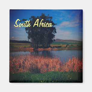 Zuid-Afrika ZA Vijver Bomen Landschap Uitzicht Mag Magneet