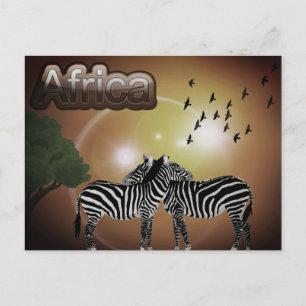 Zuid-Afrika  Zebra reizen Briefkaart
