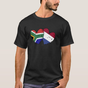 Zuid-Afrikaans Nederlandse Harten Vlag Zuid-Afrika T-shirt
