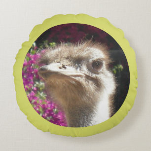 Zuid-Afrikaans Ostrich Face Round Pillow Rond Kussen