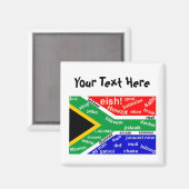 Zuid-Afrikaans Slang Magnet Sjabloon Magneet (Voorkant / Achterkant)