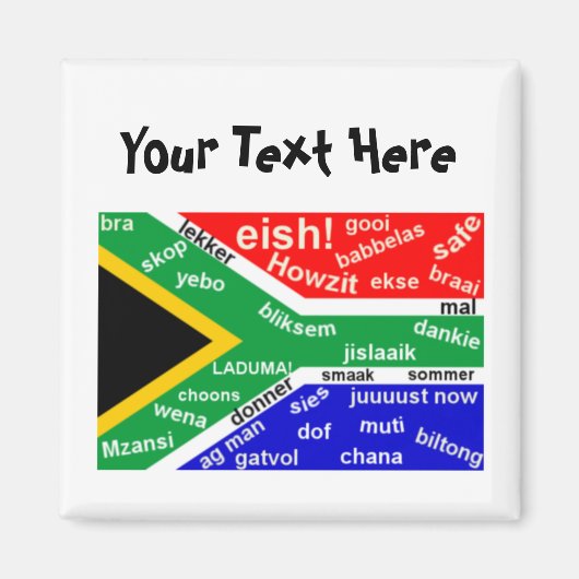 Zuid-Afrikaans Slang Magnet Sjabloon Magneet (Voorkant)