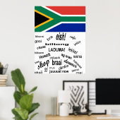 Zuid-Afrikaans Slang Poster (Thuiskantoor)
