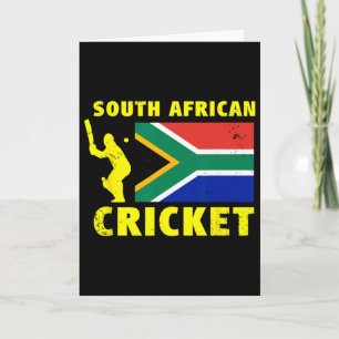 Zuid-Afrikaanse Cricket Met Zuid-Afrikaanse Vlag Kaart
