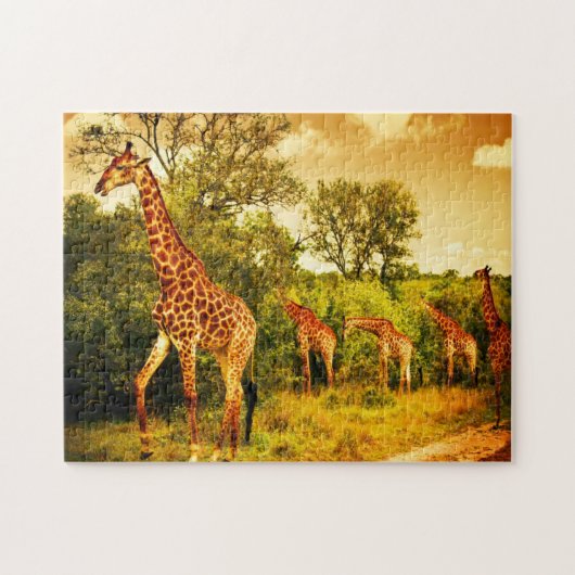 Zuid-Afrikaanse giraffen Legpuzzel (Horizontaal)