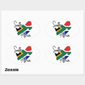 Zuid-Afrikaanse kaart Ovale Sticker (Vel)