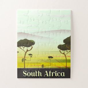 Zuid-Afrikaanse landschapsavond reisposter Legpuzzel