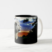 Zuid-Afrikaanse leeuw in de Oerwoud Tweekleurige Koffiemok (Voorkant rechts)