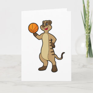 Zuid-Afrikaanse stokstaartje op Basketbal Sport Kaart