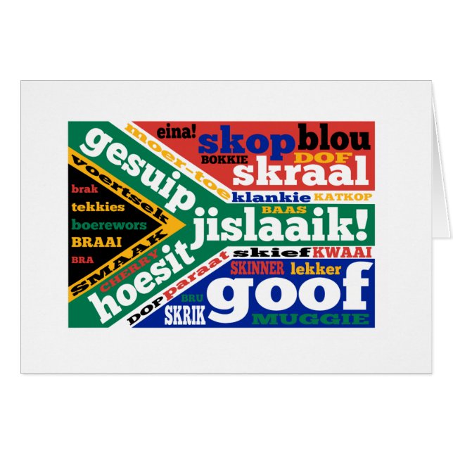 Zuid-Afrikaanse taal en spreektaal (Voorkant Horizontaal)