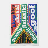 Zuid-Afrikaanse taal en spreektaal Theedoek (Verticaal)