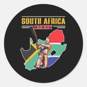 Zuid-Afrikaanse Tsman-shirt - Zuid-Afrika Cricket Ronde Sticker