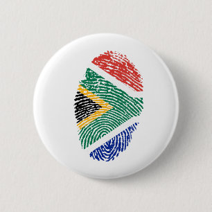 Zuid-Afrikaanse vingerafdrukvlag Ronde Button 5,7 Cm