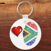 Zuid-Afrikaanse vingerafdrukvlag Sleutelhanger (Voorkant)
