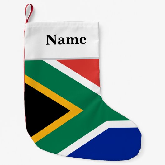 Zuid-Afrikaanse vlag aangepaste kerstkous Kleine Kerstsok (Voorkant)