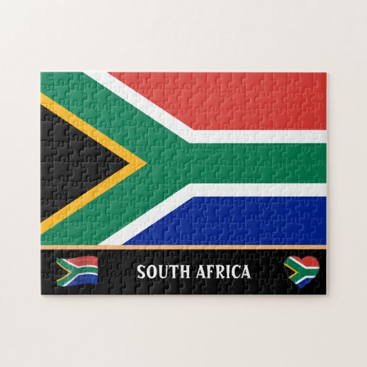 Zuid-Afrikaanse vlag en afrikaans land /Zuid-Afrik Legpuzzel (Horizontaal)