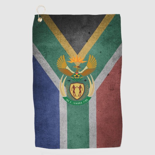 Zuid-Afrikaanse vlag Golfhanddoek (Voorkant)