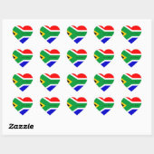Zuid-Afrikaanse vlag Hart Sticker (Vel)