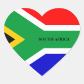 Zuid-Afrikaanse vlag Hart Sticker (Voorkant)