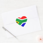 Zuid-Afrikaanse vlag Hart Sticker (Envelop)