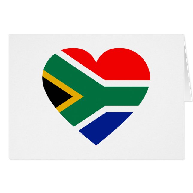 Zuid-Afrikaanse vlag Heart (Voorkant Horizontaal)