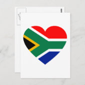 Zuid-Afrikaanse vlag Heart Briefkaart (Voorkant / Achterkant)