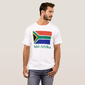 Zuid-Afrikaanse vlag met naam in het Afrikaans T-shirt (Voorkant volledig)