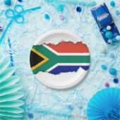 Zuid-Afrikaanse vlag Papieren Bordje (Feest)
