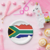 Zuid-Afrikaanse vlag Papieren Bordje (Feest)