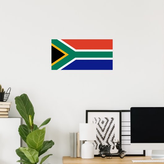 Zuid-Afrikaanse vlag Poster (Thuiskantoor)