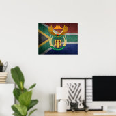 Zuid-Afrikaanse vlag Poster (Thuiskantoor)