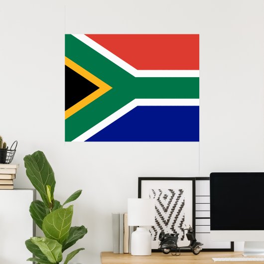 Zuid-Afrikaanse vlag Poster (Thuiskantoor)
