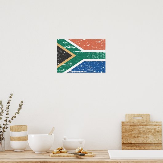  Zuid-Afrikaanse vlag Poster (Keuken)