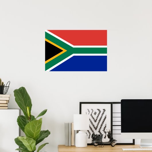 Zuid-Afrikaanse vlag Poster (Thuiskantoor)