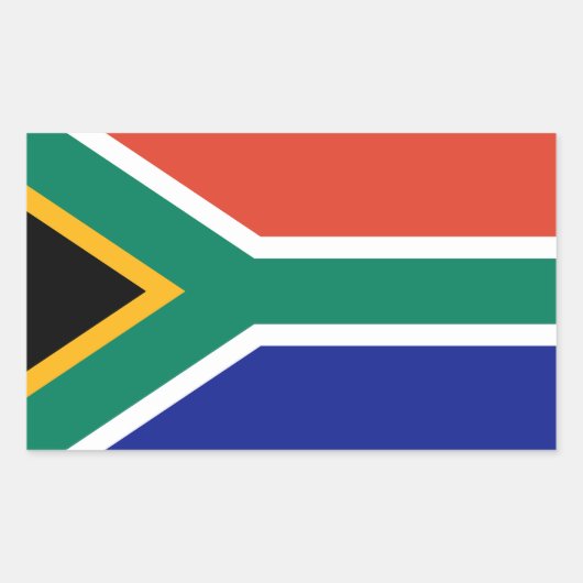 Zuid-Afrikaanse vlag Rechthoekige Sticker (Voorkant)