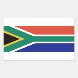 Zuid-Afrikaanse vlag Rechthoekige Sticker