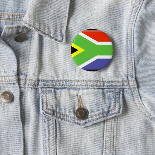 Zuid-Afrikaanse vlag Ronde Button 5,7 Cm (In situ)
