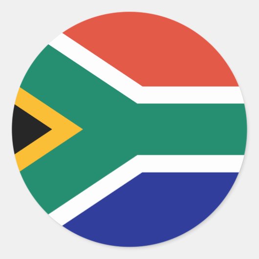 Zuid-Afrikaanse vlag Ronde Sticker (Voorkant)