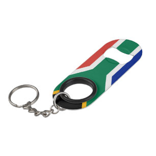 Zuid-Afrikaanse vlag Sleutelhanger Flessenopener