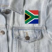 Zuid-Afrikaanse vlag Vierkante Button 5,1 Cm (In situ)