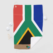Zuid-Afrikaanse vlag & Zuid-Afrika monogramme Golf Golfhanddoek (Insitu)