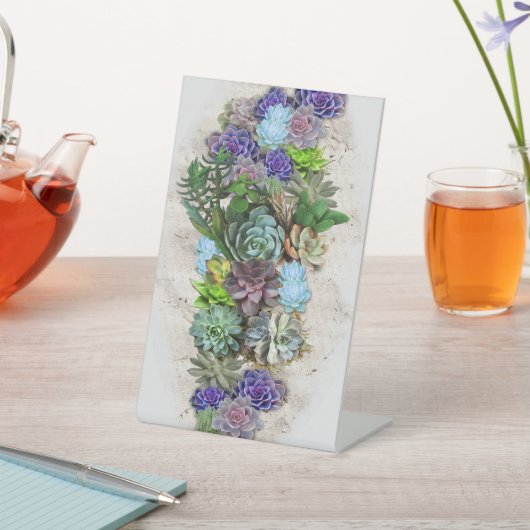 Zuid-Afrika's Succulenten Reclamebord Met Voetstuk (Insitu)