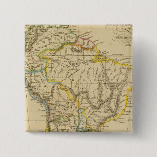 Zuid - Amerika 18 Vierkante Button 5,1 Cm