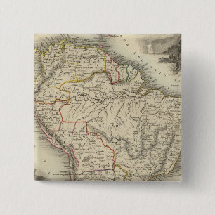 Zuid-Amerika 35 Vierkante Button 5,1 Cm