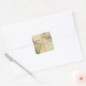 Zuid-Amerika, Afrika Vierkante Sticker (Envelop)