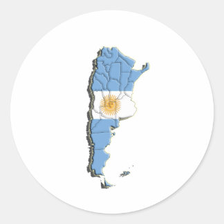 Zuid-Amerika: Argentinië Ronde Sticker
