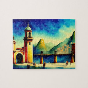 Zuid-Amerika Oude Stad Vintage Legpuzzel