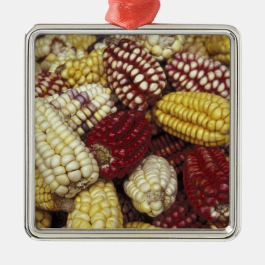Zuid-Amerika, Peru Corn, Maïs Metalen Ornament (Voorkant)