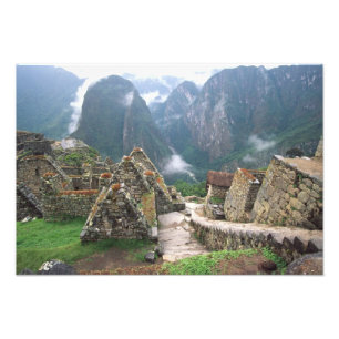 Zuid-Amerika, Peru, Machu Picchu Foto Afdruk