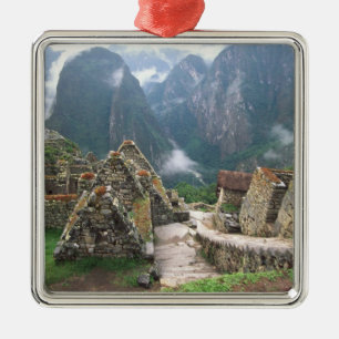 Zuid-Amerika, Peru, Machu Picchu Metalen Ornament